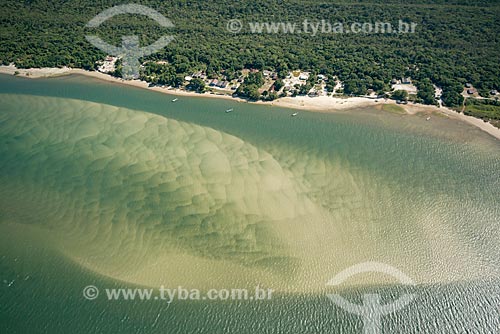  Aerial photo of the Barra of Ararapira Village - Superagui National Park  - Guaraquecaba city - Parana state (PR) - Brazil