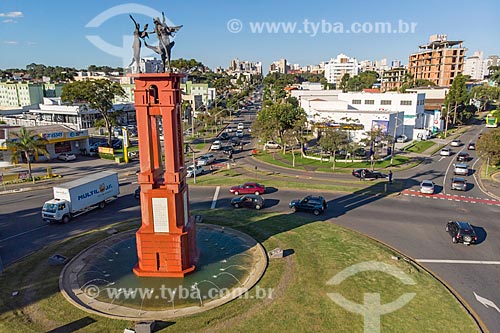  Picture taken with drone of the Jerusalem Fountain (1995)  - Curitiba city - Parana state (PR) - Brazil