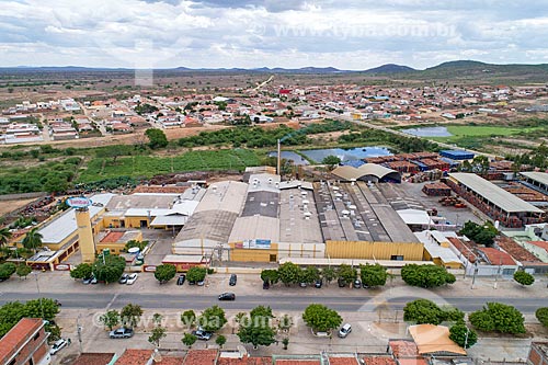  Picture taken with drone of the Tambau candy factory  - Custodia city - Pernambuco state (PE) - Brazil