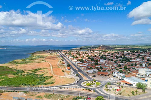  Picture taken with drone of the Petrolandia city with the Sao Francisco River in the background  - Petrolandia city - Pernambuco state (PE) - Brazil