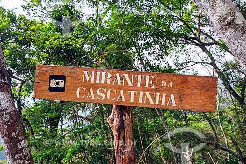  Detail of plaque - Cascatinha Mirante - Tijuca National Park  - Rio de Janeiro city - Rio de Janeiro state (RJ) - Brazil