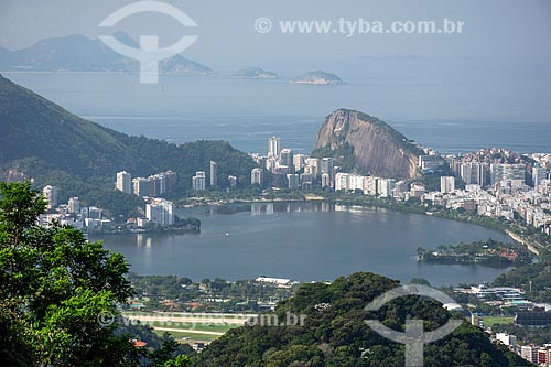  View of the Rodrigo de Freitas Lagoon from Mirante of Vista Chinesa (Chinese View)  - Rio de Janeiro city - Rio de Janeiro state (RJ) - Brazil
