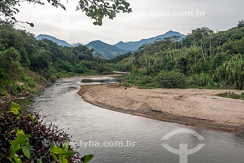  View of snippet of the Macacu River - Macacu River Basin Environmental Protection Area  - Cachoeiras de Macacu city - Rio de Janeiro state (RJ) - Brazil