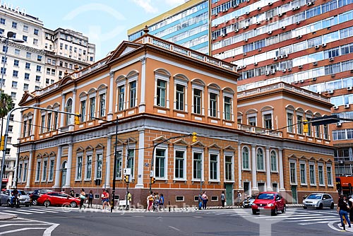  Rear facade of the Municipal Palace of Porto Alegre (1901) from Borges de Medeiros Avenue  - Porto Alegre city - Rio Grande do Sul state (RS) - Brazil