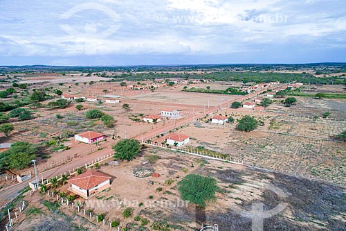  Picture taken with drone of the Rural Productive Village (VPR) - housing estate for expropriation of the São Francisco River Transposition - north axis  - Penaforte city - Ceara state (CE) - Brazil
