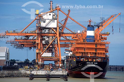  Berthed cargo ship - Mole Beach Port  - Vitoria city - Espirito Santo state (ES) - Brazil