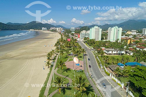  Picture taken with drone of the Enseada Beach (Bay Beach)  - Bertioga city - Sao Paulo state (SP) - Brazil
