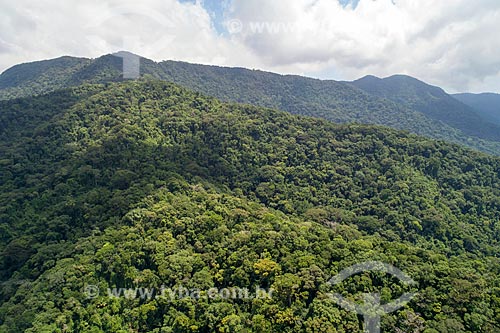  Picture taken with drone of the Atlantic Rainforest near to Sao Sebastiao city  - Sao Sebastiao city - Sao Paulo state (SP) - Brazil