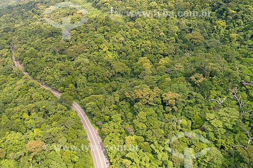  Picture taken with drone of the Doutor Manuel Hipolito Rego Highway (SP-055) - Sao Sebastiao Center of the Mar Mountains State Park  - Sao Sebastiao city - Sao Paulo state (SP) - Brazil