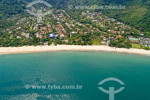  Picture taken with drone of the Toque-Toque Pequeno Beach  - Sao Sebastiao city - Sao Paulo state (SP) - Brazil