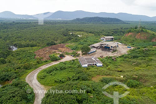  Picture taken with drone of the Waste Treatment Center (WTC) of Bertioga city  - Bertioga city - Sao Paulo state (SP) - Brazil