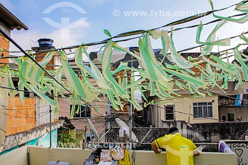  Decorated house to World Cup 2018 - Jacarezinho Slum  - Rio de Janeiro city - Rio de Janeiro state (RJ) - Brazil