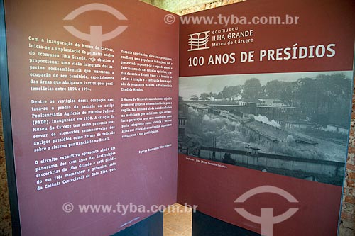  Information plaque inside of the Prison Museum - old Ilha Grande Prison  - Angra dos Reis city - Rio de Janeiro state (RJ) - Brazil