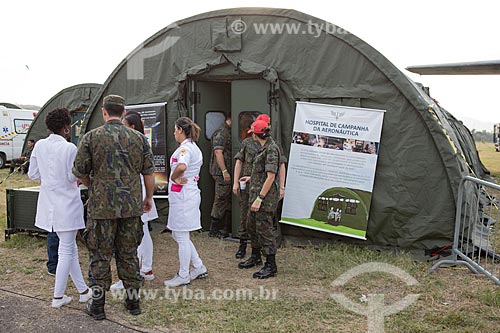  Brazilian Air Force Field Hospital - mobile unit of medical care - during the commemoration of the 145 years of the birth of Santos Dumont  - Rio de Janeiro city - Rio de Janeiro state (RJ) - Brazil