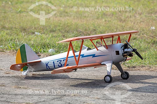  Replica of Boeing-Stearman A75L3 Kaydet - model airplane - Afonsos Air Force Base during the commemoration of the 145 years of the birth of Santos Dumont  - Rio de Janeiro city - Rio de Janeiro state (RJ) - Brazil