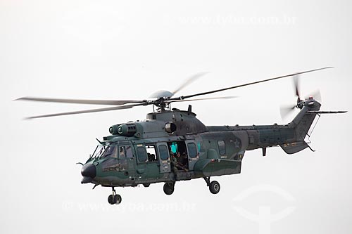  Super Puma AK-34 Helicopter during the commemoration of the 145 years of the birth of Santos Dumont - Afonsos Air Force Base  - Rio de Janeiro city - Rio de Janeiro state (RJ) - Brazil