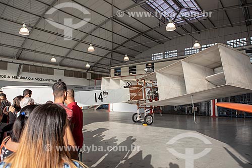  Replica of 14-bis on exhibit - Aerospace Museum (1976) - Afonsos Air Force Base during the commemoration of the 145 years of the birth of Santos Dumont  - Rio de Janeiro city - Rio de Janeiro state (RJ) - Brazil