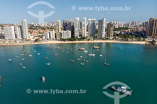  Picture taken with drone of the Mucuripe Beach  - Fortaleza city - Ceara state (CE) - Brazil