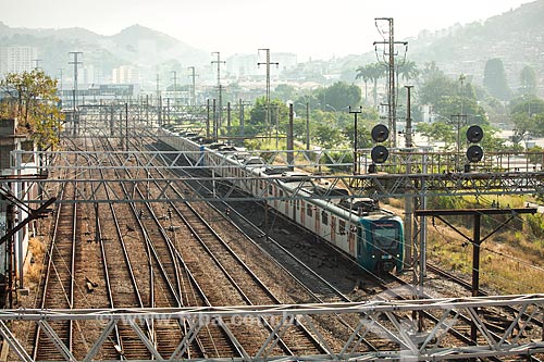  View of snippet of railway of the Supervia - rail transport services concessionaire - near to Maracana neighborhood  - Rio de Janeiro city - Rio de Janeiro state (RJ) - Brazil