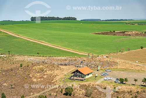  Aerial photo of visitor center - Guartela State Park  - Tibagi city - Parana state (PR) - Brazil