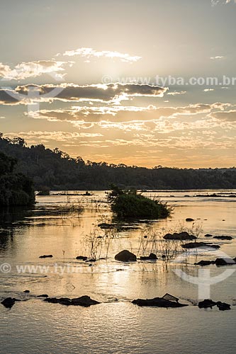  View of the sunset from Iguassu River - Iguassu National Park  - Foz do Iguacu city - Parana state (PR) - Brazil