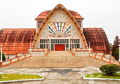  Facade of the Mother Church of Our Lady Mother of Men  - Urubici city - Santa Catarina state (SC) - Brazil