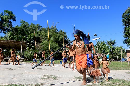  Indian playing Urua flute - Bare tribe - Boa Esperanca Community - Puranga Conquista Sustainable Development Reserve  - Manaus city - Amazonas state (AM) - Brazil