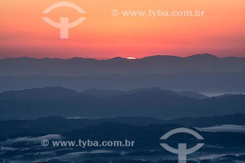  View of the dawn from SC-390 Highway mirante - old SC-438 - Rio do Rastro Mountain Range  - Bom Jardim da Serra city - Santa Catarina state (SC) - Brazil