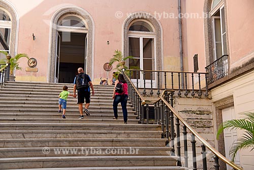  Family - staircase - National Museum - old Sao Cristovao Palace  - Rio de Janeiro city - Rio de Janeiro state (RJ) - Brazil