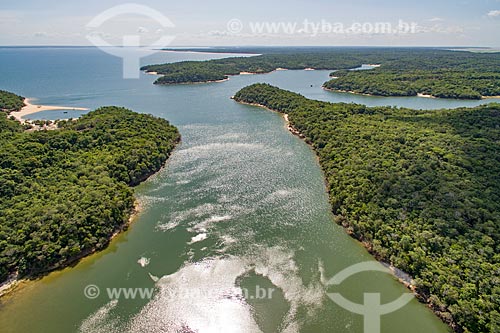  Aerial photo of the Arapiuns River  - Santarem city - Para state (PA) - Brazil