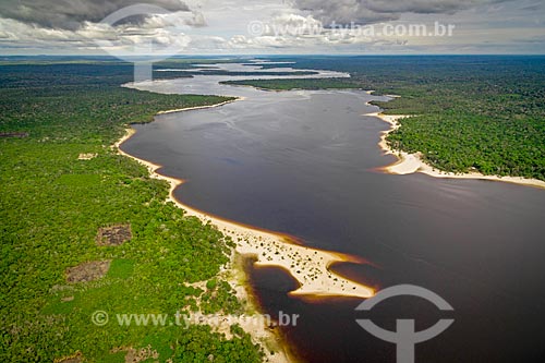 Aerial photo of the Arapiuns River  - Santarem city - Para state (PA) - Brazil