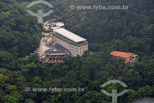  Aerial photo of the Paineiras Center of Visitors - old Paineiras Hotel  - Rio de Janeiro city - Rio de Janeiro state (RJ) - Brazil