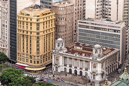  Top view of the Bar Amarelinho and the Pedro Ernesto Palace (1923) - headquarters of Municipal Chamber of Rio de Janeiro city  - Rio de Janeiro city - Rio de Janeiro state (RJ) - Brazil