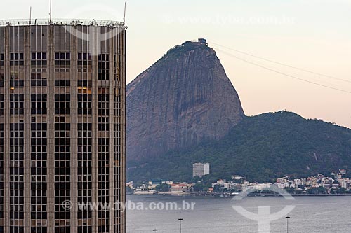  View of the Santos Dumont Building (1975) with the Sugarloaf in the background  - Rio de Janeiro city - Rio de Janeiro state (RJ) - Brazil