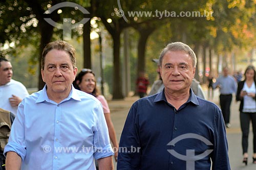  Paulo Rabello and Alvaro Dias - vice presidential and presidential candidate for the Christian Social Party (PSC) - Quinta da Boa Vista Park after the fire of great proportions that destroyed almost the whole of the historical collection  - Rio de Janeiro city - Rio de Janeiro state (RJ) - Brazil