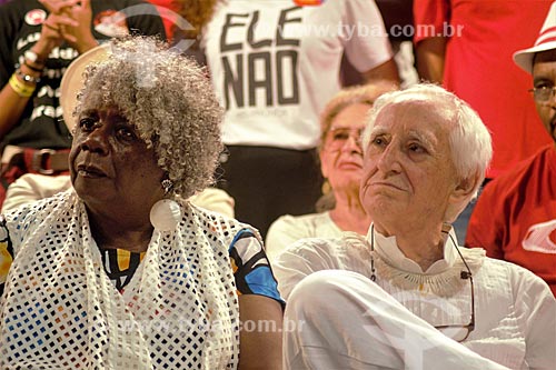  Conceicao Evaristo and Ze Celso during meeting of Fernando Haddad campaign rally to the presidential candidate for the Workers Party (PT) - Cinelandia Square  - Rio de Janeiro city - Rio de Janeiro state (RJ) - Brazil