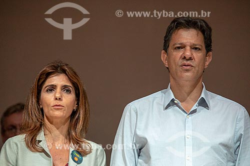  Ana Estela and Fernando Haddad - presidential candidate for the  Workers Party (PT) - during a debate at the Rio de Janeiro Engineering Club  - Rio de Janeiro city - Rio de Janeiro state (RJ) - Brazil