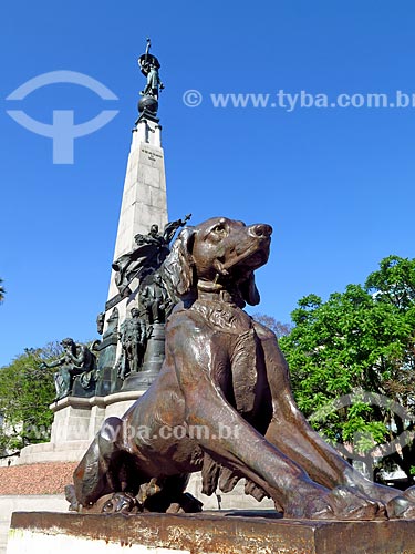  Detail of Julio de Castilhos Monument - Marechal Deodoro Square - better known as Matriz Square  - Porto Alegre city - Rio Grande do Sul state (RS) - Brazil