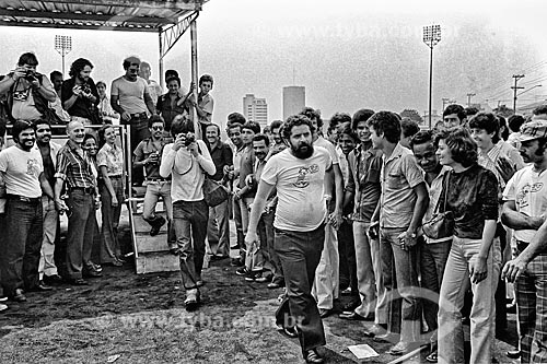  Assembly in Vila Euclides Stadium - São Bernardo do Campo - 1980s  - Sao Bernardo do Campo city - Sao Paulo state (SP) - Brazil