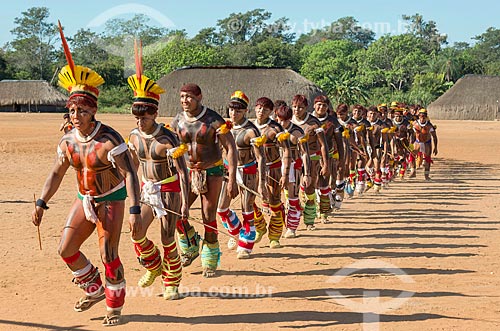  Beija-flor dance (Hummingbird dance) - Aiha village of the Kalapalo tribe - INCREASE OF 100% OF THE VALUE OF TABLE  - Querencia city - Mato Grosso state (MT) - Brazil