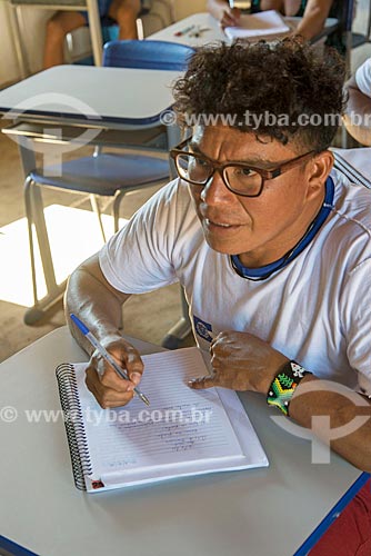  Inside of high school classroom - Aiha village of the Kalapalo tribe - INCREASE OF 100% OF THE VALUE OF TABLE  - Querencia city - Mato Grosso state (MT) - Brazil