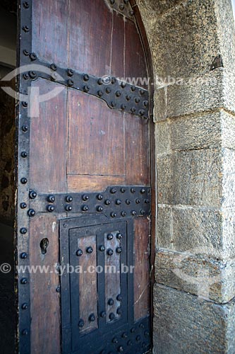  Detail of gate of the old Our Lady of the Conception Villegagnon Fortress - now houses the Brazilian Naval Academy  - Rio de Janeiro city - Rio de Janeiro state (RJ) - Brazil