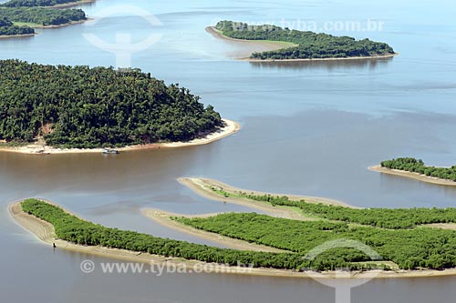 Aerial photo of the islands - Negro River  - Amazonas state (AM) - Brazil