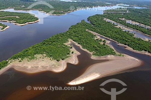  Aerial photo of the Manacapuru River during the ebb season  - Amazonas state (AM) - Brazil