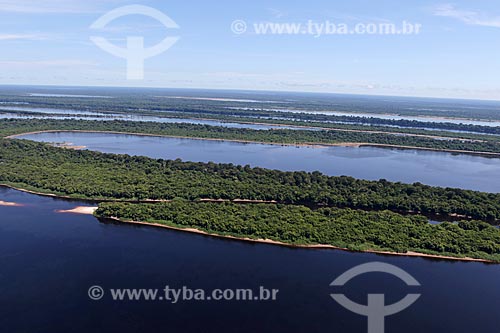  Aerial photo of the Negro River near to Anavilhanas National Park  - Manaus city - Amazonas state (AM) - Brazil