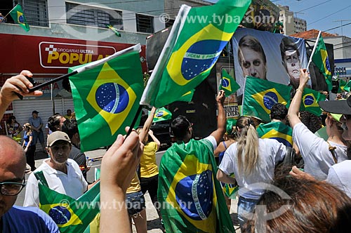  Demonstration in support of the candidate for the presidency Jair Bolsonaro  - Sao Jose do Rio Preto city - Sao Paulo state (SP) - Brazil