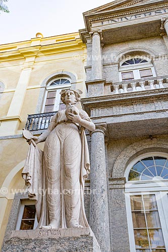  Detail of Statue of Science opposite to building of Praia Vermelha Campus of the Federal University of Rio de Janeiro  - Rio de Janeiro city - Rio de Janeiro state (RJ) - Brazil