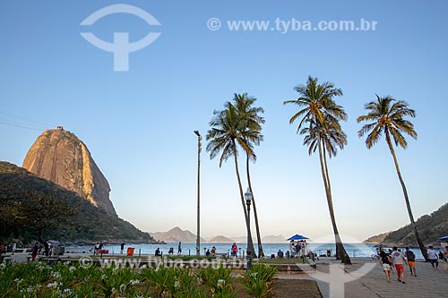  View of the Vermelha Beach (Red Beach) waterfront with the Sugarloaf in the background  - Rio de Janeiro city - Rio de Janeiro state (RJ) - Brazil