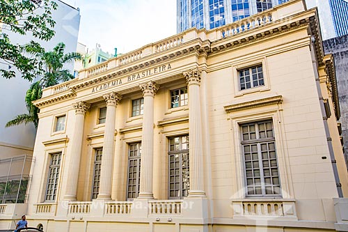  Facade of the Brazilian Academy of Letters (1922) - building built to house the Pavilion of France during the International Commemorative Exhibition of the Centenary of the Independence of Brazil  - Rio de Janeiro city - Rio de Janeiro state (RJ) - Brazil