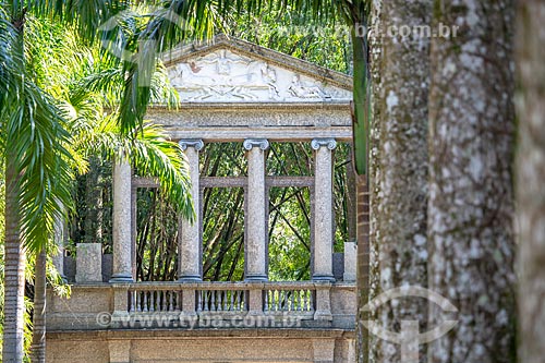  Detail of the portico of old Imperial Academy of Fine Arts - Botanical Garden of Rio de Janeiro  - Rio de Janeiro city - Rio de Janeiro state (RJ) - Brazil